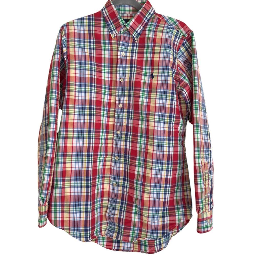 Polo Ralph Lauren Performance Oxford Shirt, Mens S, Red Plaid | NEW $138
